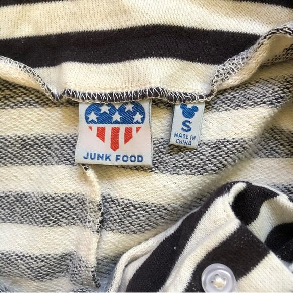 Junk Food Girls’ Mickey Mouse Romper Cream Black Stripes Size 6 NWT - Picture 5 of 6
